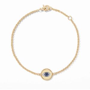 David Yurman- Collectibles Evil Eye Bracelet in 18K YG with Sapphires & Diamonds